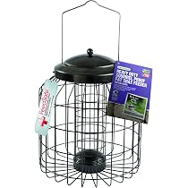 More Birds Vogelfutterstation Aus Metall (bronze) – 4 Futteröffnungen, 1,6 Kg Fassungsvermögen, Mit Einhand-Öffnung