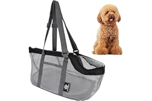 SIQITECH Dog Carrier Bag Small Dogs Cat Carry Bag Mesh Breathable Transport Bag Removable Mat Dog Carrier Adjustable Portable Cat Transport Box Cats Puppies Under 5 kg