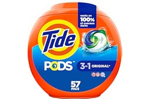 Tide PODS, Laundry Detergent Liquid Pacs, Original, 57 Count - Packaging May Vary