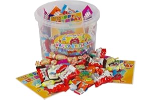 CAPTAIN PLAY Boîte Spéciale avec Confiserie et Chocolat, Édition Fête d'Anniversaire, 1100g (avec 228 pièces)