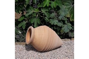 PALATINA WERKSTATT Amphore en Terre Cuite amphore Pointue en céramique de Crète Faite à la Main, couchée | résistant au Gel | 60 cm | Terrasse de Bassin de Jardin décoration méditerranéenne, Vitex2