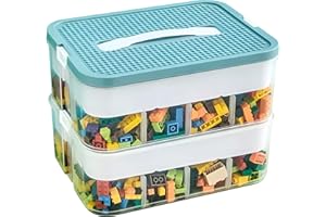 Keyacht Caja Almacenaje para Piezas Organizador de Juguetes Organizadora Plastico Cajas Almacenaje Transparente