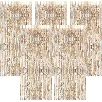 WedDecor Tende con frange metallizzate verdi da 0,9 m x 2,5 m, per compleanni, Natale, Halloween, baby shower, addio al nubilato, decorazioni euforiche, 3 pezzi