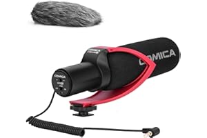 COMICA Richtmikrofon Kamera Mikrofon, CVM-V30 Pro Video Mikrofon Super-Kardioid Shotgun Kondensator Mikrofon mit Wind Muff für Canon Sony Nikon Panasonic Olympus DSLR Kamera Camcorder und Smartphone