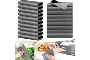 BELEVO Lot de 10 chiffons de nettoyage magiques épais, 30 x 40 cm, chiffons en microfibre réutilisables, chiffon de nettoyage, chiffon de nettoyage pour vitres, magnifique chiffon pour verre, voitures