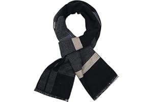 sy soul young Herren Herbst Baumwolle kariert Schal- Winter Jungen Warm Lange Scarf mit Luxuriöse eschenkbox