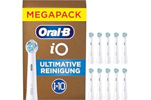 ‎ORAL-B Oral-B iO Ultimative Reinigung Aufsteckbürsten — ORIGINAL Zahnbürstenaufsatz für Elektrische Oral-B iO Zahnbürsten — Bürstenköpfe, Ersatzbürsten für fortschrittliche Tiefenreinigung — Weiß, 10 Stück