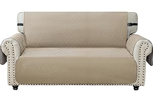 Ystyle Copridivano 3 Posto Con Braccioli, Universale Copri Divano Antigraffio Per Gatto, Copripoltrona Antiscivolo, Salvadivano Antimacchia Estivo, Copridivani Mobili Protector, Cachi