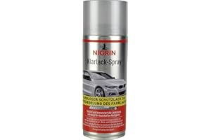 ‎NIGRIN NIGRIN Acryl , Klarlack, 400 ml, glänzender Autolack, schütz Felgen und Karosserie vor Rost, schnell trocknend, Klar