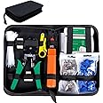 SGILE Strumenti Kit di Rete Professionali, Pinza Crimpatrice rj45, Manutenzione del Computer Kit LAN Tester del Cavo 9 in 1 S