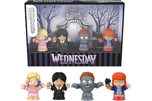Little People Collector Wednesday TV Series Special Edition Set for Adults & Fans, 4 Figures in a Display Package, HWX46