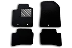 MTC AUTOMOTIVE MTC Fußmatten für Hyundai i10 II (BA) von 2013 bis 2019, passgenau, rutschfest, Absatzschoner aus verstärktem Gummi, Schwarz