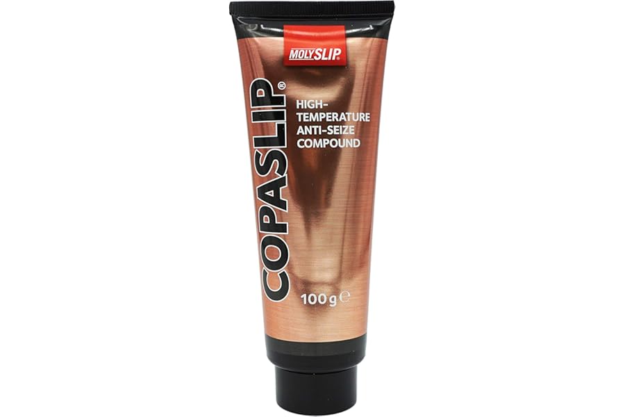 MOLYSLIP - COPASLIP | High Temperature Copper Anti-Seize Grease | Withstands Extreme Temperature (Up To 1100°C) | Protects Against Galling, Seizure Rust and Corrosion | Ideal for Cars/Vehicles | 100g