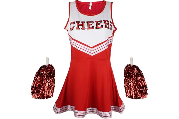 Uniforme de pom-pom girl - Costume High School Musical - Avec pompons