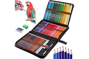 Frasheng Lapices Colores Profesional,Juego de 72, Incluye lápices para colorear,Caja de Cremallera Portátil,Borrador, prolongador de lápiz y sacapuntas,para Artistas,Adultos y Niños