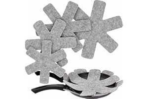 KADAX Osłona patelni, zestaw 4 szt., antypoślizgowe, ochrona garnków z poliestru