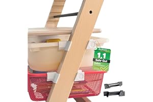 [ TEST SEHR GUT, NOTE 1.1 *] EmSoLi Adapter Schwarz für Ikea Trofast Box Korb Drahtkorb, kompatibel mit Stokke Tripp Trapp Baby Hochstuhl, Hochstühle Kinderstuhl Zubehör, Befestigung Kinder Hoch Stuhl