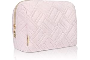 BOACAY Large Makeup Bag, Travel Cosmetic Pouch for Women, Girls & Kids, Make up Bag & Organiser for Purse, Cute Portable Case for Toiletries, Brushes