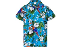 King Kameha | Funky Chemise Hawaïenne | Hommes | XS - 6XL | Manche-Courte | Poche-Avant | Hawaiian-Imprimer | Noël Père| Couleurs variées
