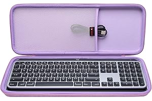 XANAD Tastatur Tasche für Logitech MX Keys/Pebble Keys 2 K380s Kabellose Tastatur Reiseschutzhülle für Büro, Konferenz, Café, Schule Keyboard Computer Tastatur Case (lila)