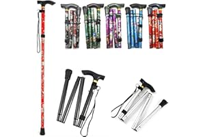 ONEBRAND Walking Stick - Adjustable and Foldable - Lightweight - Comfortable Grip - Durable Walking Aid Mobility Aid - Collapsible Walking Stick.