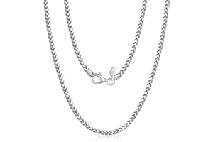 Amberta Naszyjnik ze srebra wysokiej próby 925 dla mężczyzn - łańcuszek Franco 2,5 mm, Metal