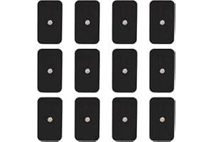 Stonenect Électrodes de rechange adhésives Clouté Réutilisables Pansements autocollants Tampons adhésifs remplacement Compatible avec Compex TENS/EMS Machines (12Pcs 5x9cm-3.5 mm Bouton)