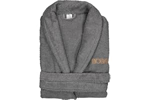 BOSKIMO Peignoir de Bain Unisexe 100% Coton - Peignoir Doux et Absorbant pour Homme et Femme - Avec Capuche