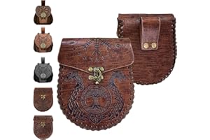 AUNGKWANG Marsupio Medievale, Marsupio Da Cintura Retrò Del Medioevo, Cintura Medievale Nordico Adatto A Giovanotto, Feste Di Halloween, Accessori Costumi Rinascimentali Cosplay (Modello di Drago)