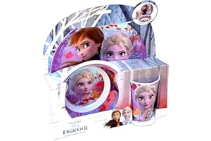 Barbo Toys - Frozen Kinder-Geschirr Set - Für Babys, Kleinkinder und kleine Kinder – Ab 12 Monaten - 1 Jahr ESS-Set mit Teller, Schüssel und Tasse für Kinder - Offizielles Frozenab