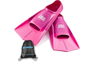 Aqua Speed High Tech Aletas Cortas para Adultos y niños + Mochila ULTRAPOWER #Swim Bag | Natación | Unisex