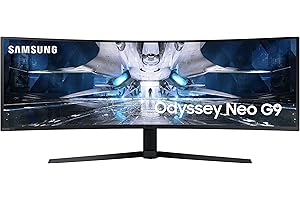 Samsung Ecran PC Odyssey Neo G9 49" 240Hz,1ms, Dalle VA Mini-LED, Résolution 5120 x 1440, 1 000 000 : 1 , 1000R, 240 cd/m², Anti-reflets, AMD FreeSync Premium Pro, HDMI (x2) DisplayPort
