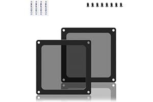YIMATEECO 90mm Dust Filter PC for Computer Cooler/PSU/Routers Nylon 80 Mesh, Magnetic PC Fan Dust Cover Mesh Cooler Filter Dustproof Computer Fan Grills (Nylon, 90 * 90mm, 2pcs, Black)
