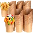 50 Sachets à Gaufres Kraft 14 Oz - Pour Frites, Popcorn, Snacks - Doublure Anti-Graisse
