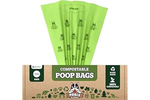 POGI'S PET SUPPLIES Sacchettini per Pupù Pogi - Sacchetti compostabili, 300 sacchetti, per cani e cani, a prova di perdite, extra large, a base vegetale, certificato ASTM D6400