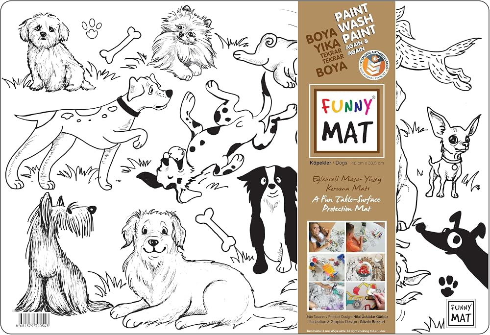 Akademi Çocuk Funny Mat- Köpekler - Yeni