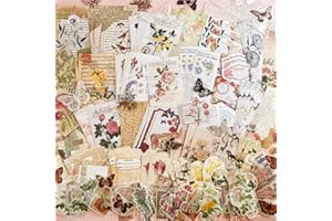 ‎TA MERRY Scrapbooking Zubehör Stickers Set 260 Stück Aesthetic Washi Self-Adhesive Journaling Zubehör Decorative Vintage Aufkleber Bullet Journal Sticker für Fotoalbum,Scrapbook,Planer Album,Laptop,DIY