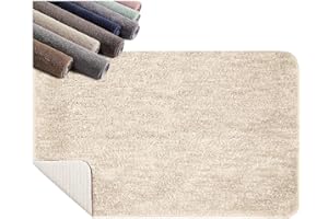 SH SCHEFFLER-HOME LIVE HOMESTYLE SCHEFFLER-Home Alfombra de baño 50x80 Antideslizante/Alfombra bañera como Accesorios de baño/Antideslizante y Lavable/Alfombrilla baño y Alfombra bañera Antideslizante en Crema