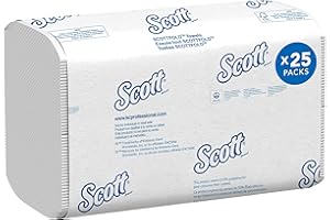 ‎KIMBERLY-CLARK PROFESSIONAL Scott Multifold Handtücher 6633 – 25 Packungen mit je 175 weißen, 1-lagigen Tüchern