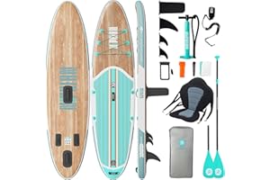 Niphean Inflatable Paddle Boards for Adults with All Accessories, 320cm Stand Up Paddle Board for All Skill Levels, SUP with 200kg Weight Capacity for 2 People, Inflatable Paddleboard with Seat