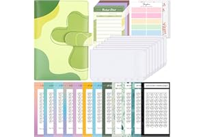 SKYDUE Carpeta Presupuesto A6 Con Desafío De Ahorro, Sobres Ahorro Dinero, Carpeta Ahorro Dinero, Carpeta Ahorro Dinero Libreta De Ahorro Para Viajes Y Carpetas De Diario(Verde)