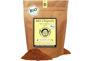 UNCLE SPICE® BIO Chipotle Chili Pulver - 100g BIO CHIPOTLE Chilipulver, Chilis gemahlen in Premiumqualität, mittelscharfe Chilischoten, würzig-rauchiger Genuss, Jalapeno Chili geräuchert, DE-ÖKO-005