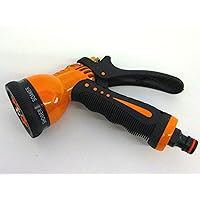 Bradas ECO-7203 Gartenbrause aus Metall 7 Funktionen, orange, 10 x 10 x 5 cm