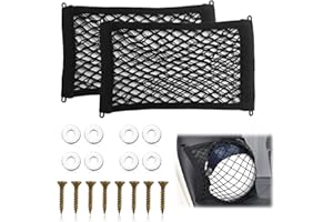 THKO Gepäcknetz Auto, 35x20 Doppeltes Feinmaschiges Netz 2 Stück Für Kofferraum Aufbewahrung Organisieren Von Taschen Zubehör Für Auto Gepäckraum Aufbewahrungsnetz