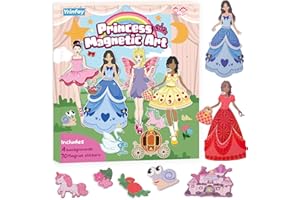 Yrinfay Magnetspiel für Kinder - Prinzessin Magnet-Ankleide-Sets & Magnetic Spiel für Mädchen - Reise Magnete Spielzeug - Spiele & Aktivitäten für Roadtrips, Autofahrten & Flügen