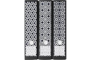 AUSGEWÄHLT VERPACKT Ordnerrücken Etiketten selbstklebend – 9 Aufkleber zum Beschriften – für Ordner A4 breit – Klebeetiketten als Rückenschilder für Ordner breit – opak: Untergrund scheint nicht durch - MUSTER SCHWARZ