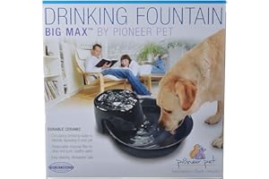 PIONEER PET Pioneer Ceramic Drinking Fountain Big Max, 128 oz,Black