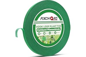 FIXCHORD Nastro per Fascette per Piante, 30m*12mm Fascette per Piante Autoadesive, Verde Tenue