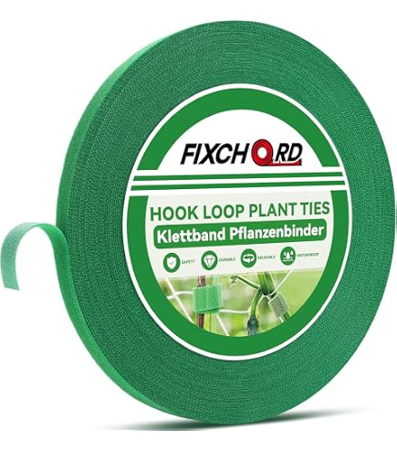Attaches De Jardin 10m X 12mm - Ruban Nylon Réutilisable, Vert