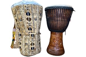AFRICAN MUSICAL INSTRUMENTS AMI 12/13-Inch Handmade Djembe Drum Bag With Beautiful West-African Fabric
